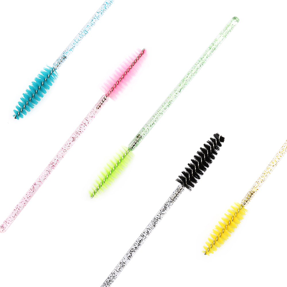 100 PCS Crystal Eyelash Mascara Brushes Wands Applicator Makeup Brushes